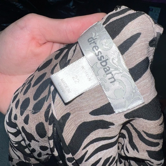 Dress Barn Gray, Brown & Black Cheetah Print dress size 22 - Picture 5 of 8
